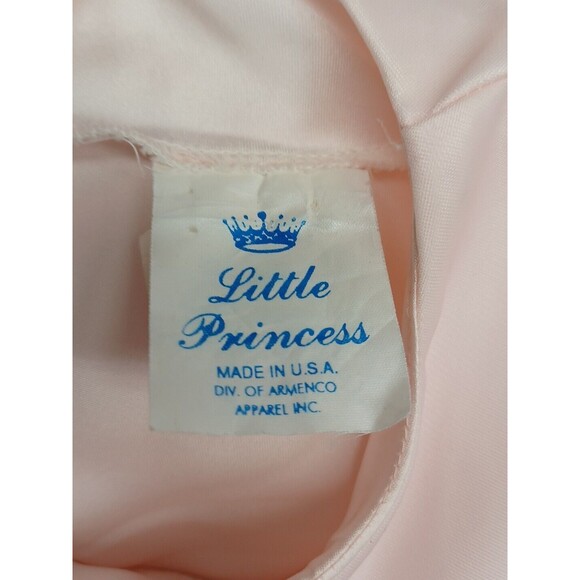 Vtg Little Princess Pink Bridesmaid Easter Girls Dress Sz 6X USA Made - Picture 6 of 7